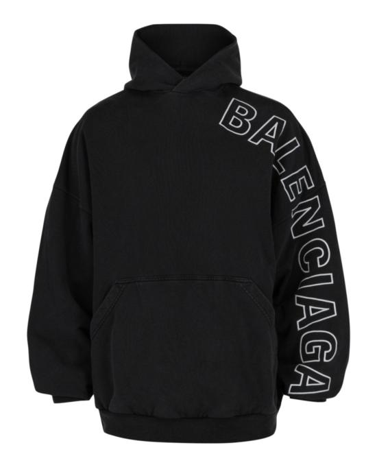  발렌시아가 후드 티셔츠 739024 TOVV2 9034 00973 1 Black