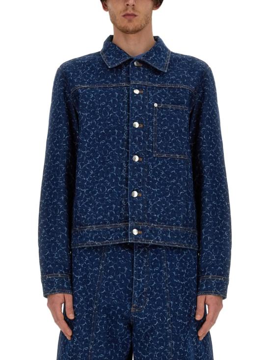  메종키츠네 데님 자켓 MM02112WW5024 O010 Blue
