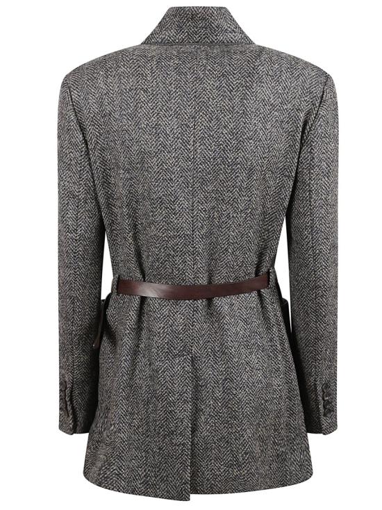 25FW 브루넬로 쿠치넬리 셰브론 트위드 자켓 MG5297052 C4897 Grey - BRUNELLO CUCINELLI