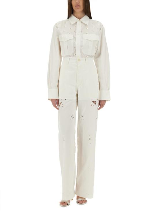 25SS 마린세르 스트레이트 팬츠 UPA056A UWOV0007WH10 White - MARINE SERRE