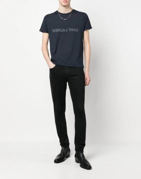 25SS 생로랑 리버스 티셔츠 663278Y37AW4145 Black - SAINT LAURENT