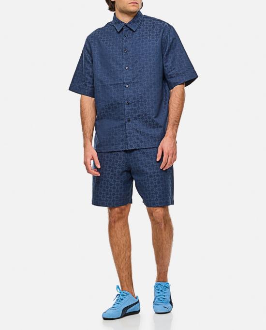 25SS 지방시 반팔 셔츠 BM612P5YCC063 Blue - GIVENCHY