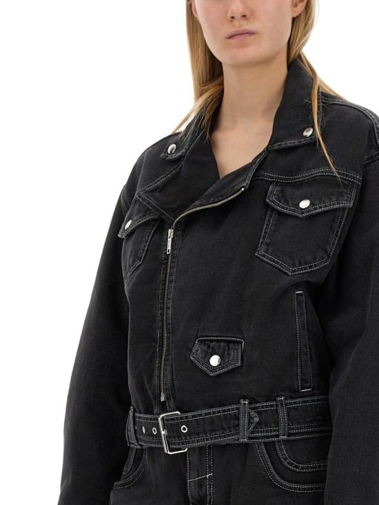  모스키노 데님 자켓 06043237 1555 Black - MOSCHINO