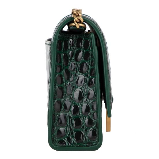  발렌시아가 크로커다일 엠보스 카프스킨 아워글래스 체인 지갑 6560501LRGM3011 Green - BALENCIAGA