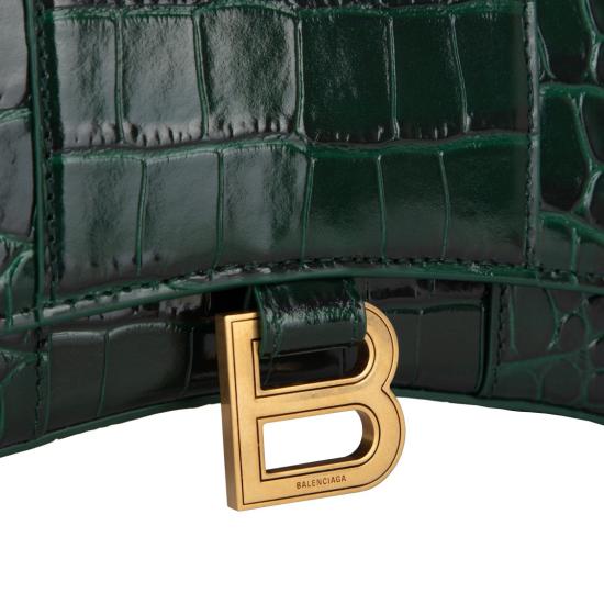  발렌시아가 크로커다일 엠보스 카프스킨 아워글래스 체인 지갑 6560501LRGM3011 Green - BALENCIAGA