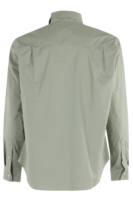 25SS 메종키츠네 토널 폭스 헤드 패치 릴렉스드 셔츠 MM00403WC5042 096 Green - MAISON KITSUNE