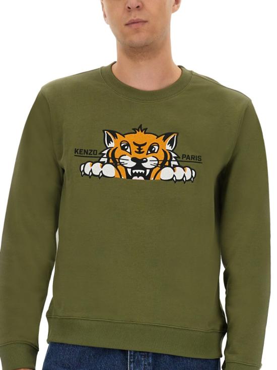 25FW 겐조 긴팔 티셔츠 FF65SW1504MF 50 Green - KENZO