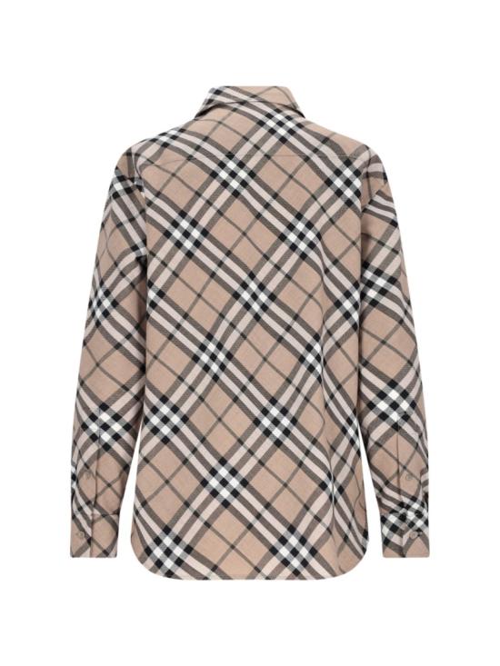  버버리 체크 울 블렌드 셔츠 8093314C1202 Brown - BURBERRY
