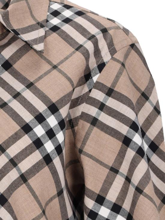  버버리 체크 울 블렌드 셔츠 8093314C1202 Brown - BURBERRY