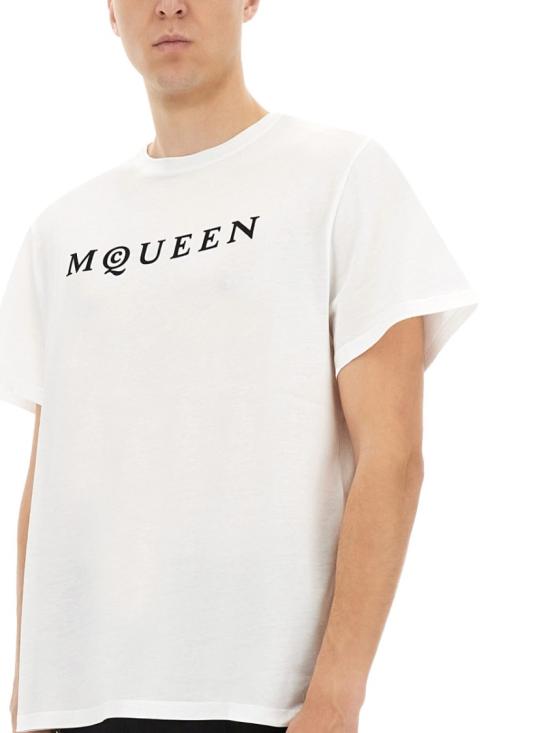 25FW 알렉산더 맥퀸 반팔 티셔츠 828420 QTADD0909 White - ALEXANDER MCQUEEN