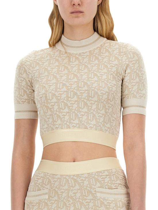 팜앤젤스 반팔 티셔츠 PWHT010 R24KNI0010361 Neutrals - PALM ANGELS
