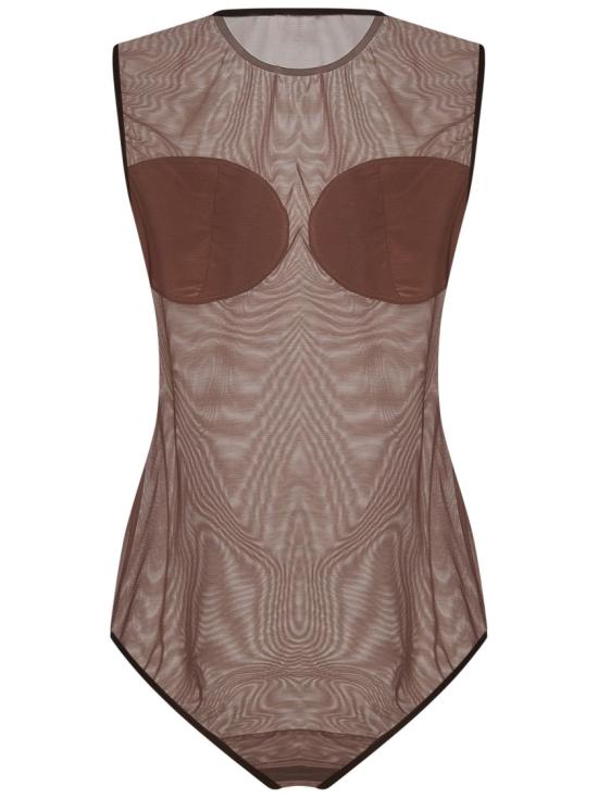 25SS 넨시 도자카 바디수트 티셔츠 NDSS25TOP079B Brown - NENSI DOJAKA