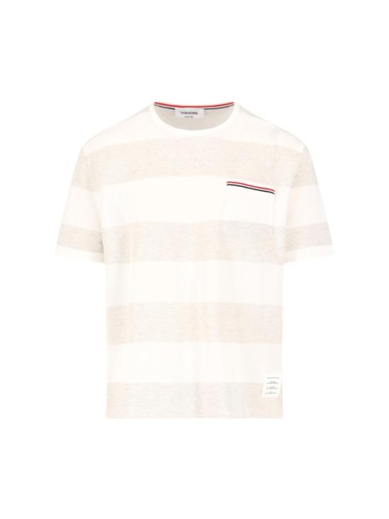  톰브라운 반팔 티셔츠 MJS201A J0049057 Neutrals