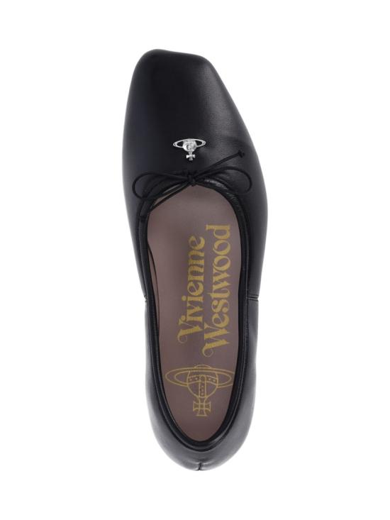 25FW 비비안웨스트우드 보우 디테일 발레리나 7201000HW L00AGN402 Black - VIVIENNE WESTWOOD