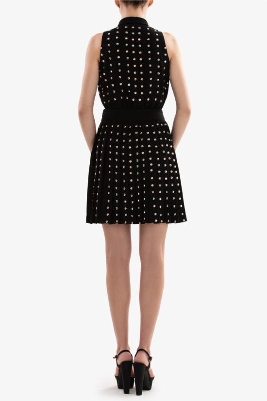  사이드 코베이시 바디수트 티셔츠 제트 블랙 크레이프 비즈 바디수트 - SAIID KOBEISY