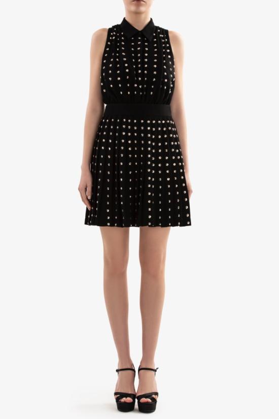  사이드 코베이시 바디수트 티셔츠 제트 블랙 크레이프 비즈 바디수트 - SAIID KOBEISY