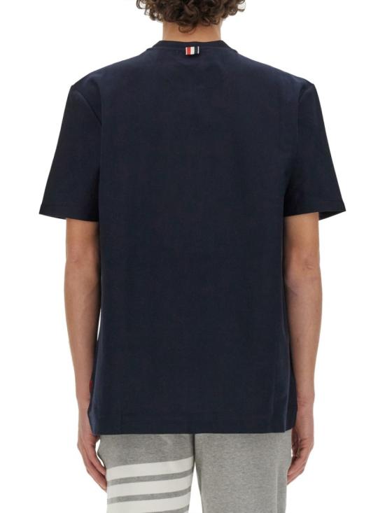  톰브라운 RWB 스트라이프 티셔츠 MJS252A J0138415 Blue - THOM BROWNE