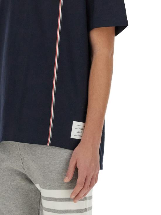  톰브라운 RWB 스트라이프 티셔츠 MJS252A J0138415 Blue - THOM BROWNE
