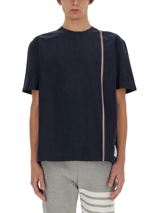  톰브라운 RWB 스트라이프 티셔츠 MJS252A J0138415 Blue