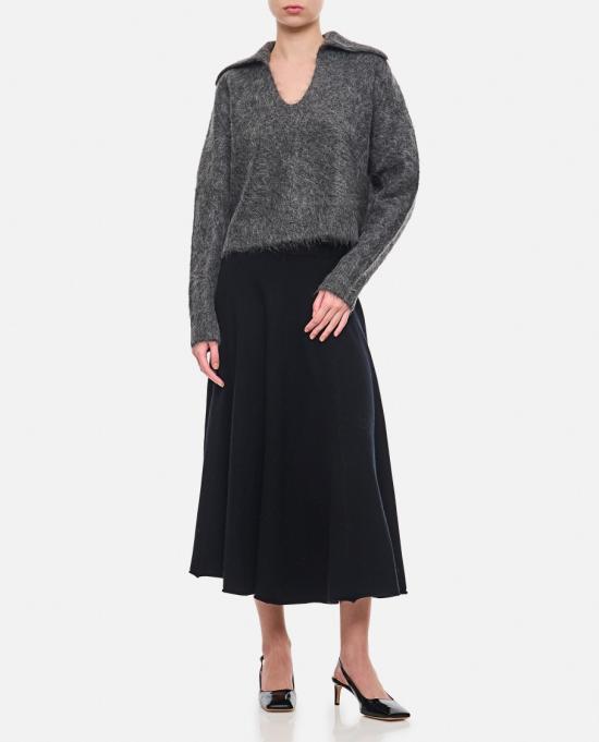 24FW 루루 스튜디오 가디건 AMBROSEANTHRACITEMELANGE Grey - LOULOU STUDIO