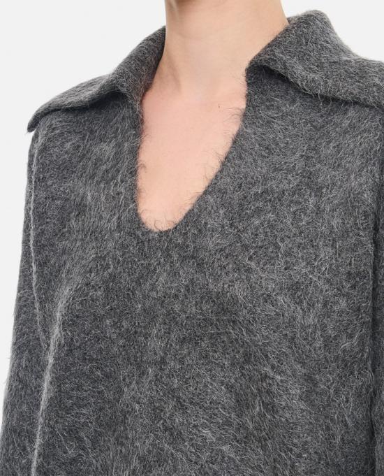 24FW 루루 스튜디오 가디건 AMBROSEANTHRACITEMELANGE Grey - LOULOU STUDIO