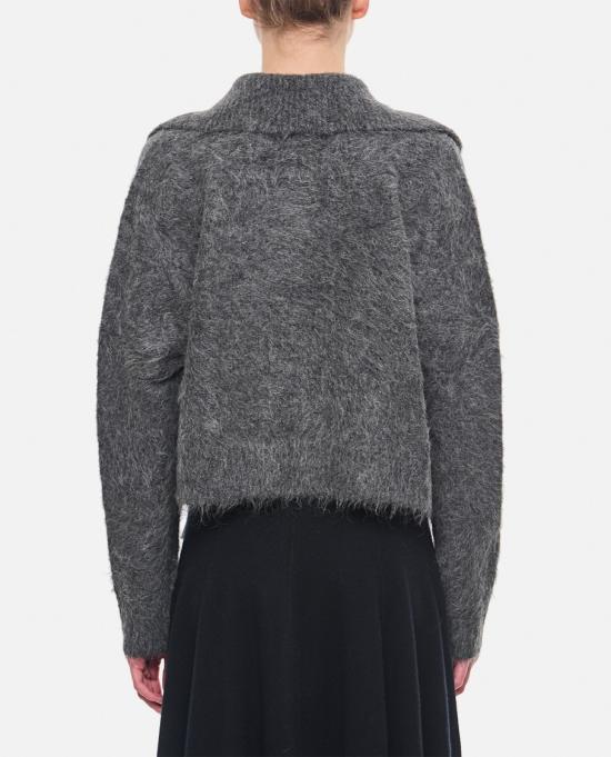 24FW 루루 스튜디오 가디건 AMBROSEANTHRACITEMELANGE Grey - LOULOU STUDIO