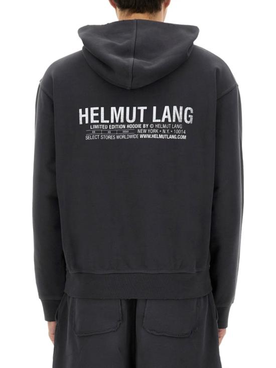 25SS 헬무트랭 후드 티셔츠 O10HM519 V17 Black - HELMUT LANG