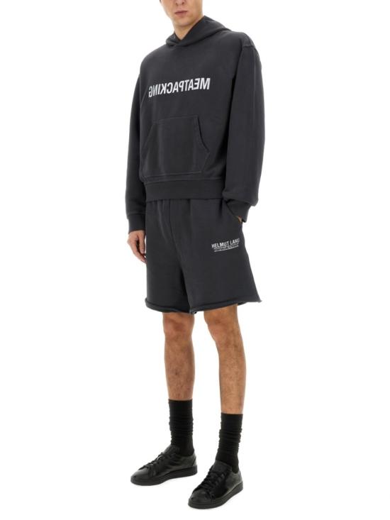 25SS 헬무트랭 후드 티셔츠 O10HM519 V17 Black - HELMUT LANG