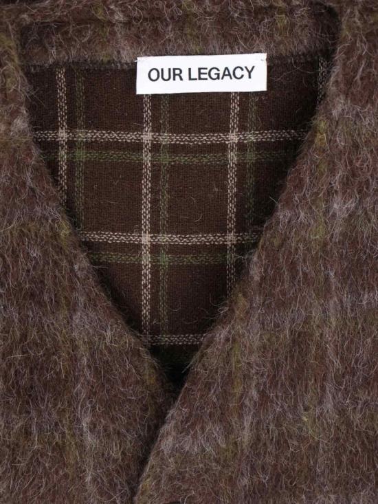 25FW 아워레가시 가디건 도르프 체크 헤어리 울 M4256CDDORF CHECK HAIRY WOOL Brown - OUR LEGACY