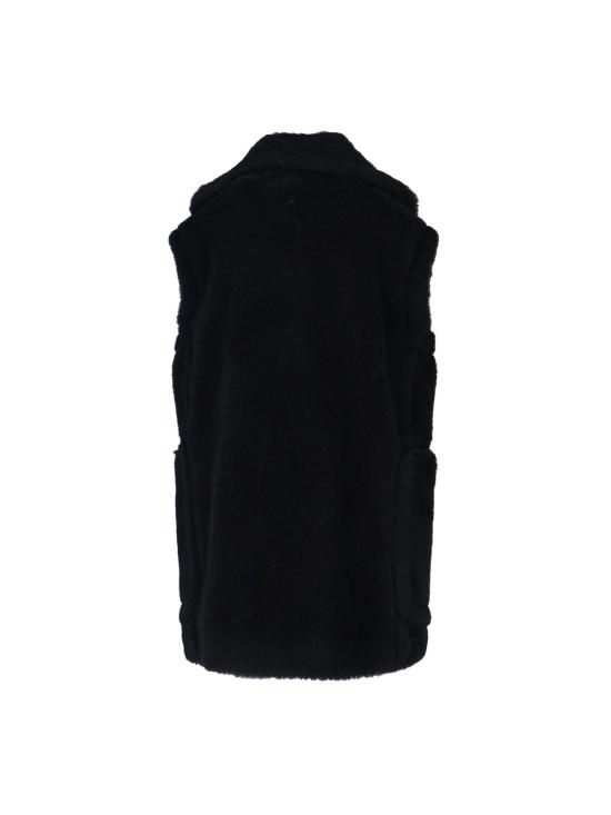 25FW 막스마라 테디 알파카 울 더블브레스트 베스트 2521276253600 008 Black - MAX MARA