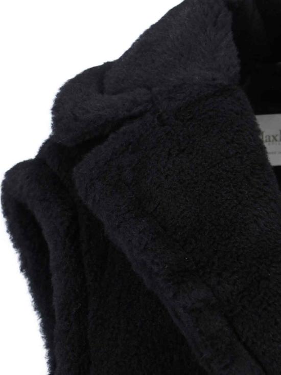 25FW 막스마라 테디 알파카 울 더블브레스트 베스트 2521276253600 008 Black - MAX MARA