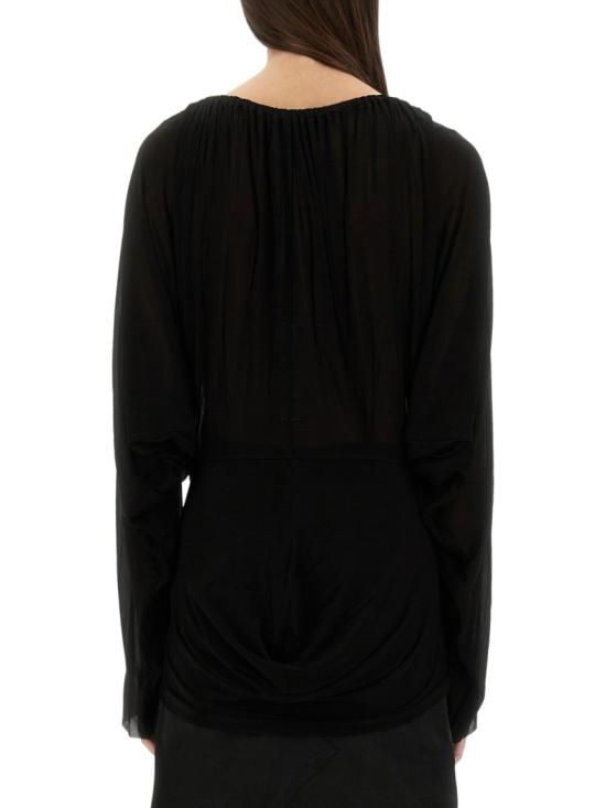  릭 오웬스 긴팔 티셔츠 RO01E7278 BZ09 Black - RICK OWENS