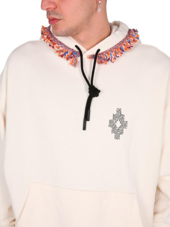  마르셀로 불론 후드 티셔츠 CMBB106 S23FLE0020420 Neutrals - MARCELO BURLON