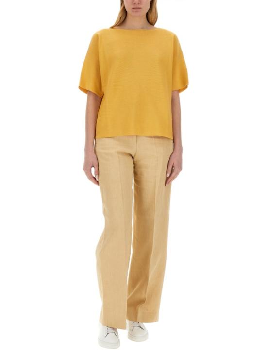  파비아나 필리피 와이드 넥라인 릴랙스드 핏 코튼 탑 MAD264F097 D2904030 Orange - FABIANA FILIPPI