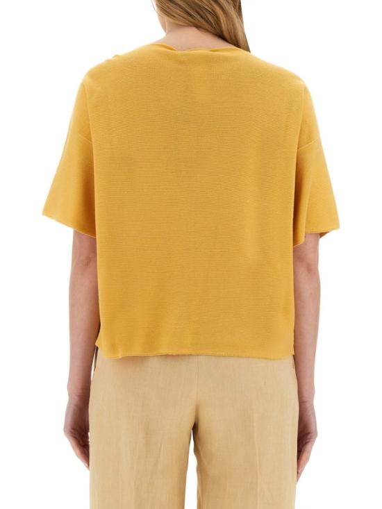  파비아나 필리피 와이드 넥라인 릴랙스드 핏 코튼 탑 MAD264F097 D2904030 Orange - FABIANA FILIPPI