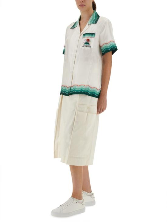 25FW 카사블랑카 탑 WPF25 SH 200 05MONTAGNEONDULEE White - CASABLANCA