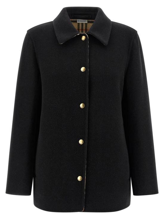  버버리 울 오버셔츠  8115289BLACKSANDIPCHECK Black