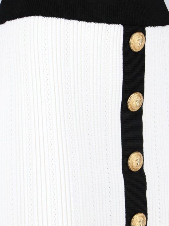 25FW 발망 숏 스커트 FF1LB039KI64GAB White - BALMAIN