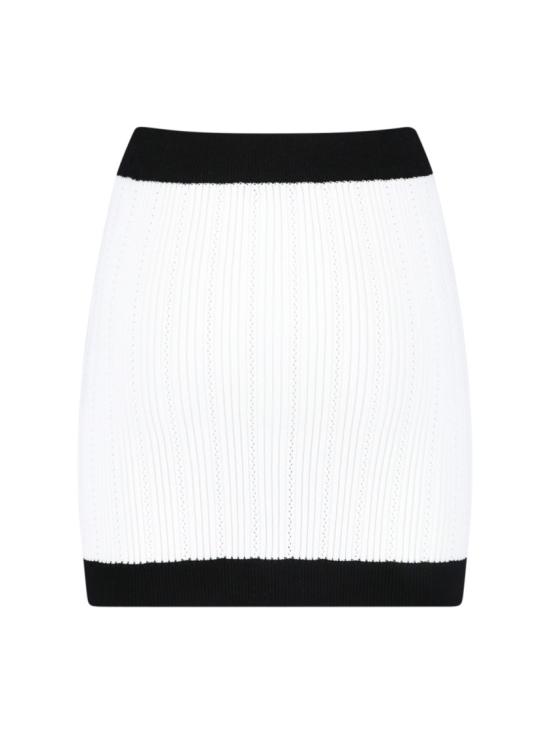 25FW 발망 숏 스커트 FF1LB039KI64GAB White - BALMAIN