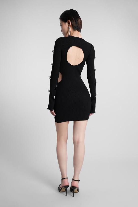 25FW 마흐앤마흐 숏 원피스 422749 PF25 KD111 KNT Black - MACH&MACH