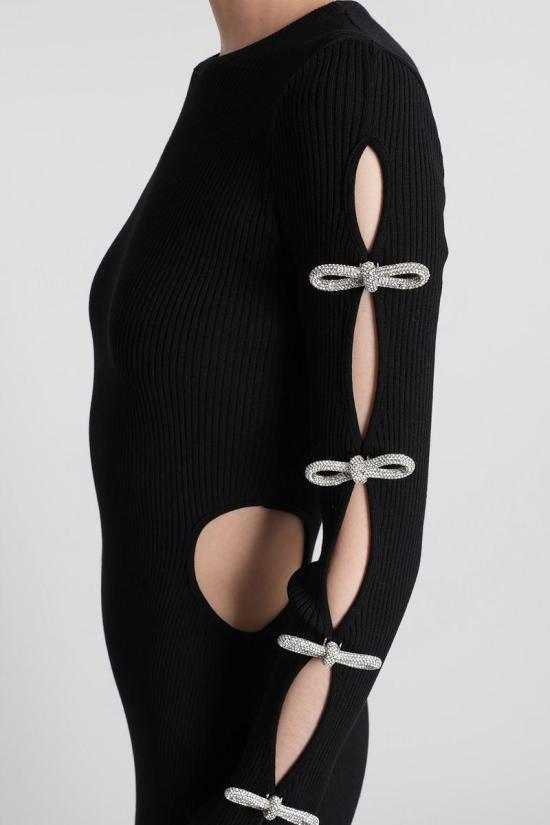 25FW 마흐앤마흐 숏 원피스 422749 PF25 KD111 KNT Black - MACH&MACH