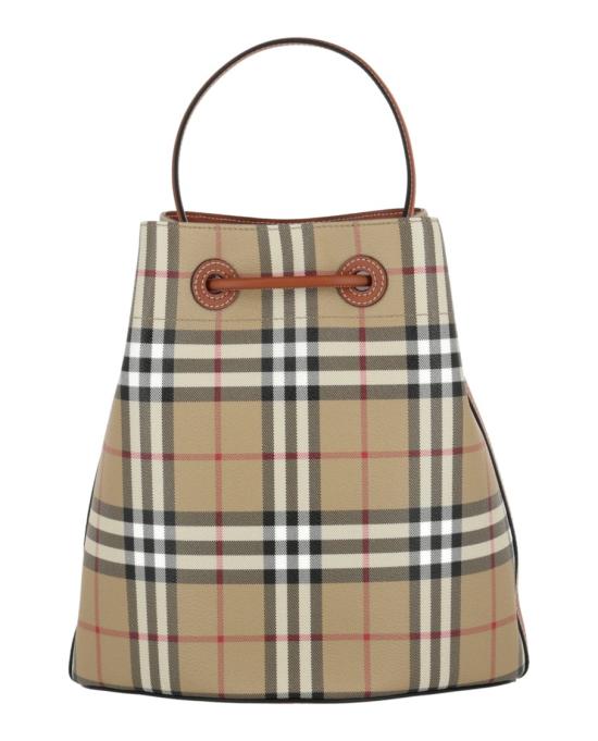  버버리 스몰 체크 버킷 백 8100490 20638 NS Neutrals - BURBERRY