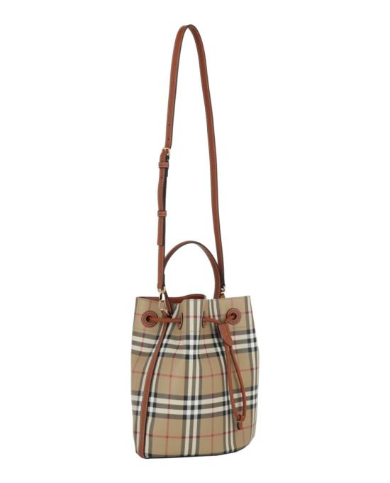  버버리 스몰 체크 버킷 백 8100490 20638 NS Neutrals - BURBERRY