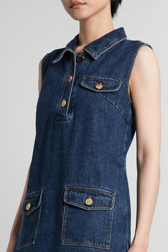 25FW 셀프 포트레이트 데님 원피스 422952 PF25 803S BLUE - SELF PORTRAIT