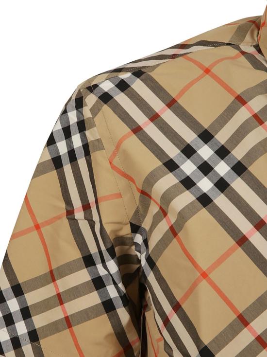  버버리 체크 숏 셔츠 8087637 B9368 Neutrals - BURBERRY