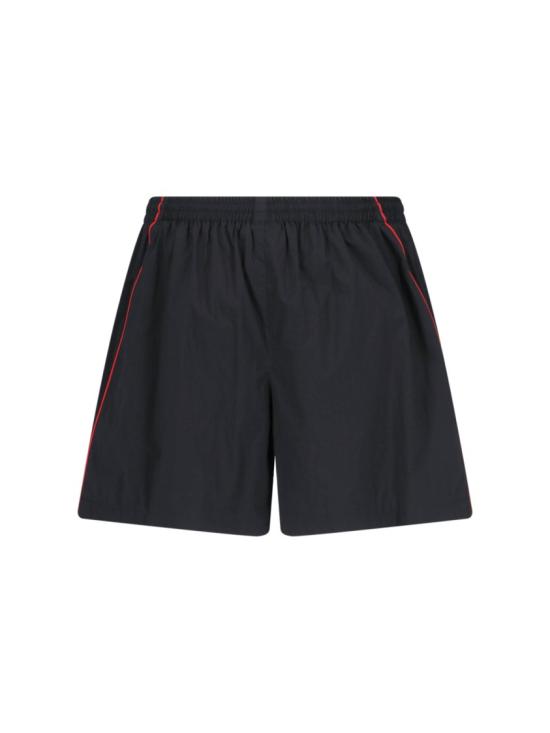  발렌시아가 로고 자수 쇼츠 814568 TRO321000 Black - BALENCIAGA