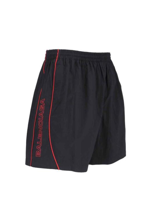  발렌시아가 로고 자수 쇼츠 814568 TRO321000 Black - BALENCIAGA