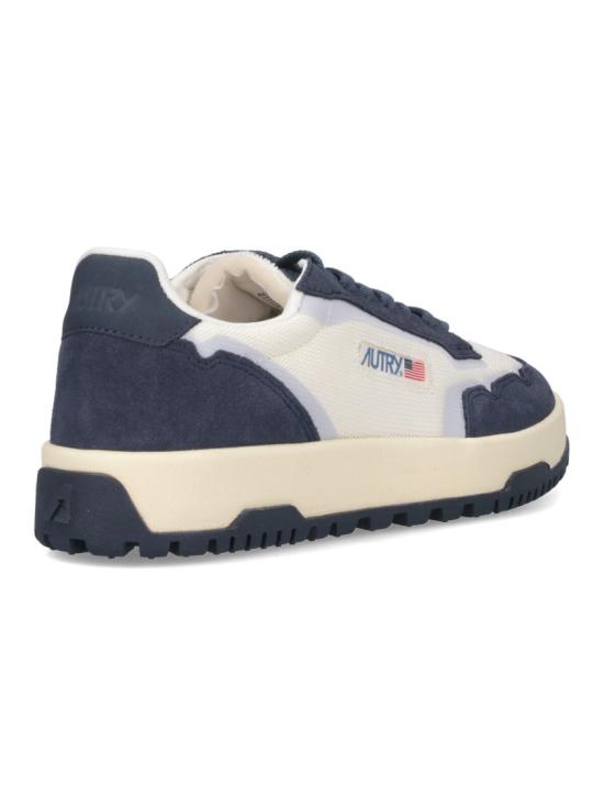 25FW 오트리 WILDPACE 로우 스니커즈 립스탑 나일론 가죽 LDLMAK11 Blue - AUTRY