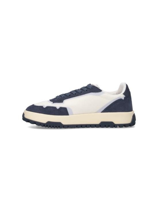 25FW 오트리 WILDPACE 로우 스니커즈 립스탑 나일론 가죽 LDLMAK11 Blue - AUTRY