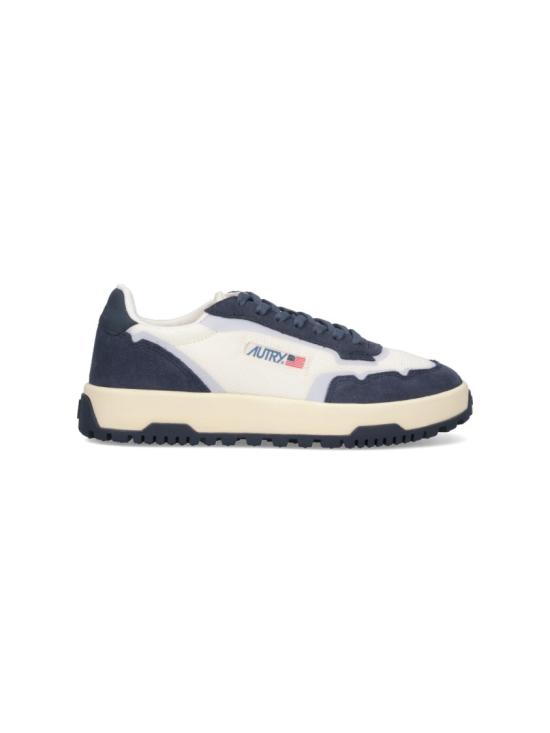 25FW 오트리 WILDPACE 로우 스니커즈 립스탑 나일론 가죽 LDLMAK11 Blue